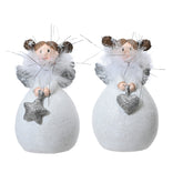 Decoris Polyresin Angel with Feathers 12cm - 2 Assorted,